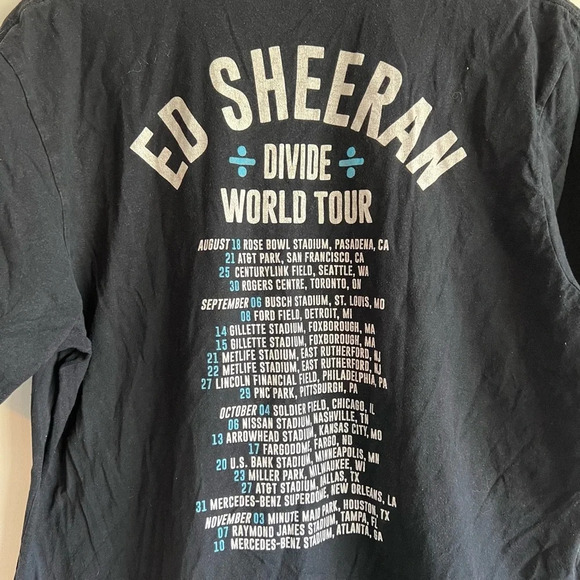 Ed Sheeran Divide Tour black t-shirt size XL - Picture 5 of 5